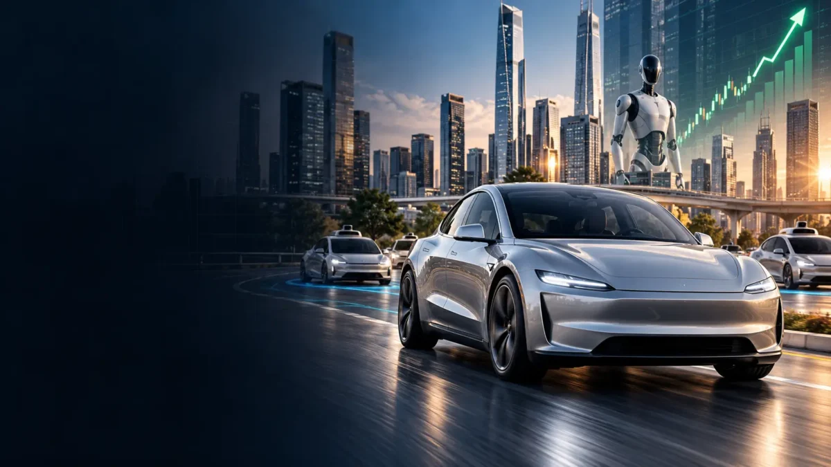 Cathie Wood Tesla valuation 2031 showing Tesla robotaxi and future stock growth