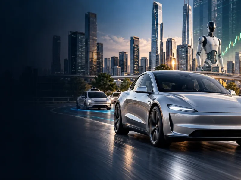 Cathie Wood Tesla valuation 2031 showing Tesla robotaxi and future stock growth