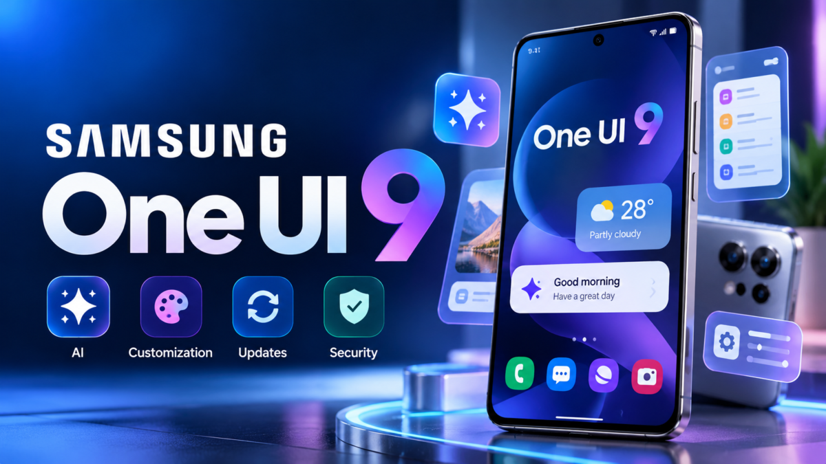 Samsung One UI 9 interface displayed on a Galaxy smartphone.