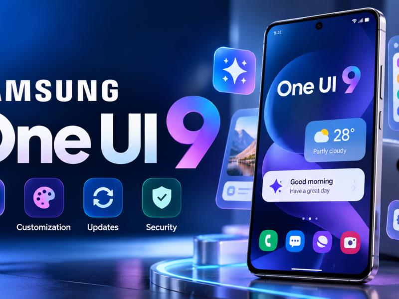 Samsung One UI 9 interface displayed on a Galaxy smartphone.
