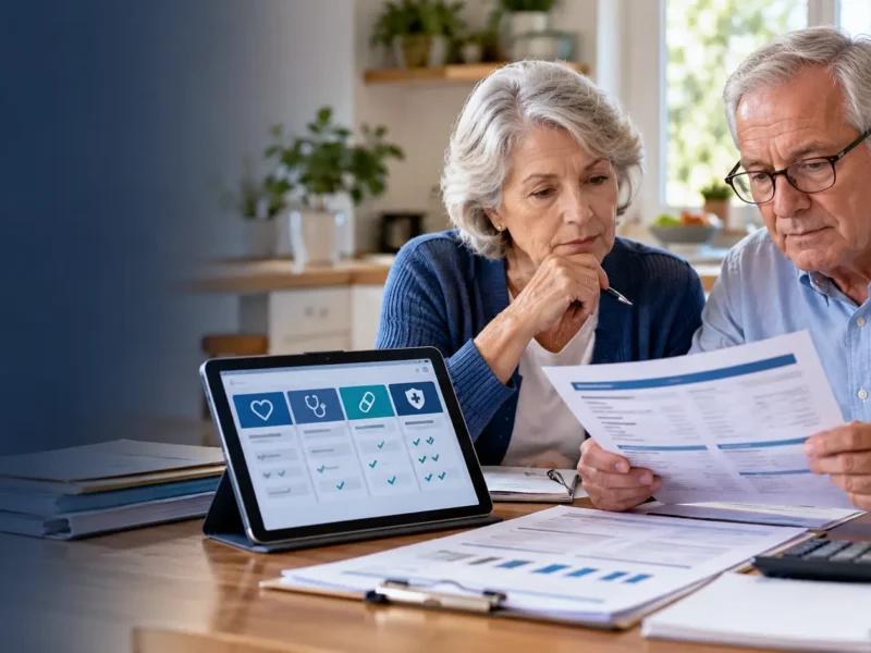 Seniors reviewing Humana and UnitedHealthcare Medicare Advantage plan changes for 2027